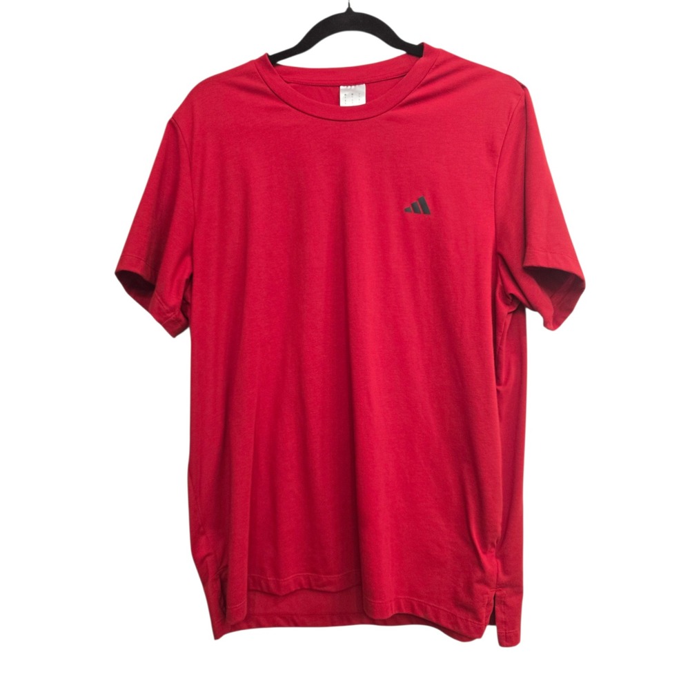 Adidas Red Athletic Tee | Athleisure Minimalist Gym Shirt Men's L Streetwear